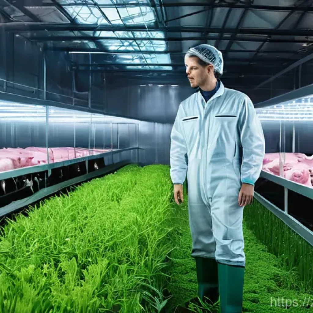 축산업 자격증 활용 성공 사례 - **Prompt 1: "Smart Livestock Farm of the Future"**
    A futuristic, clean, and organized indoor liv...