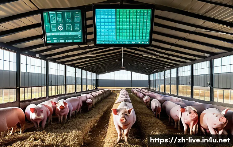 축산업 관련 산업 동향 보고서 - **Prompt 1: AI-Enhanced Animal Welfare in a Smart Barn**
    A brightly lit, clean, and spacious int...