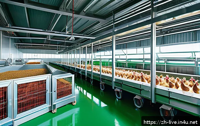 축산업 경력 쌓는 방법 - A modern livestock farm scene featuring a diverse group of healthy animals such as chickens, ducks, ...